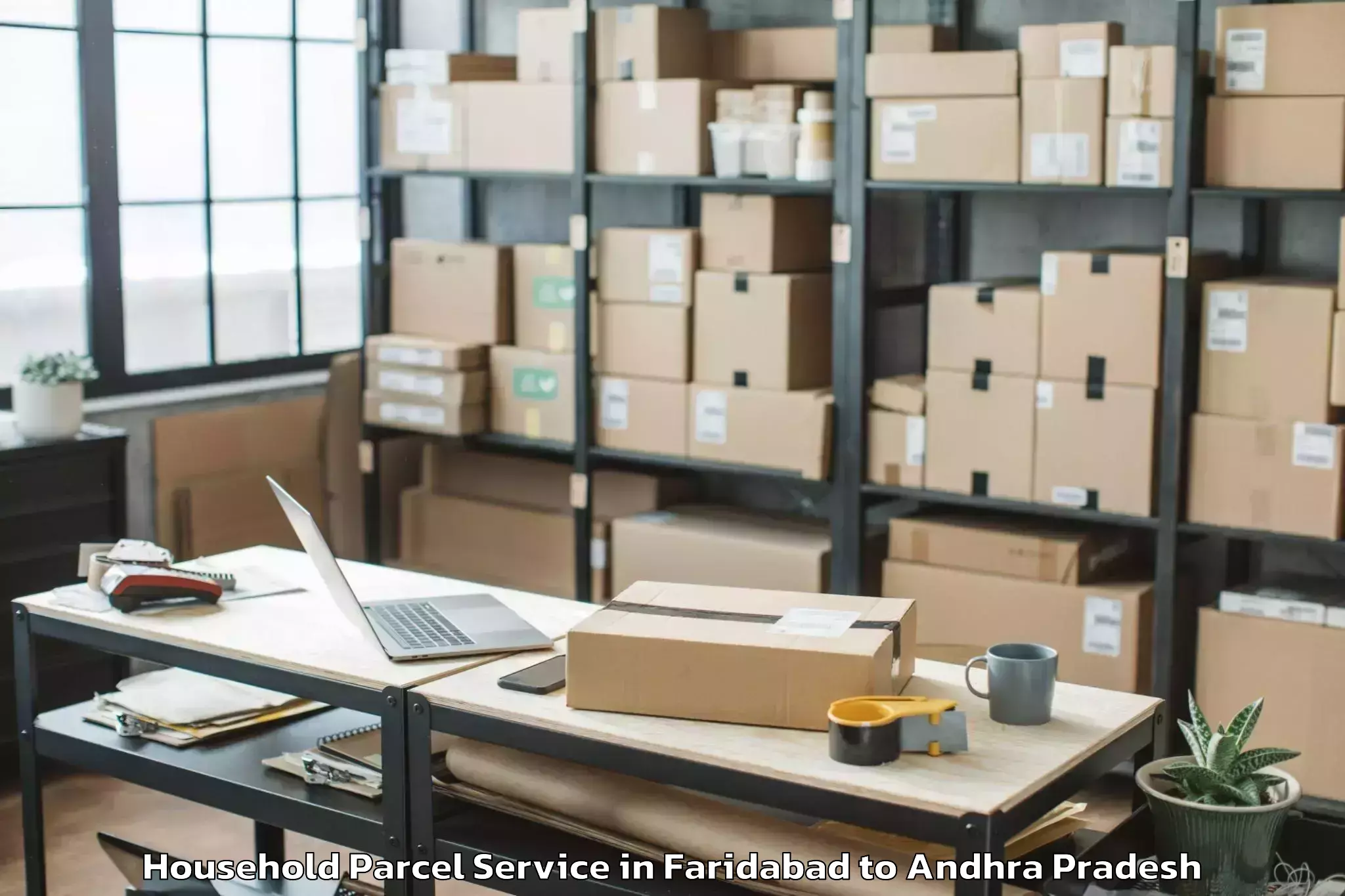 Book Faridabad to Yanamalakuduru Household Parcel Online